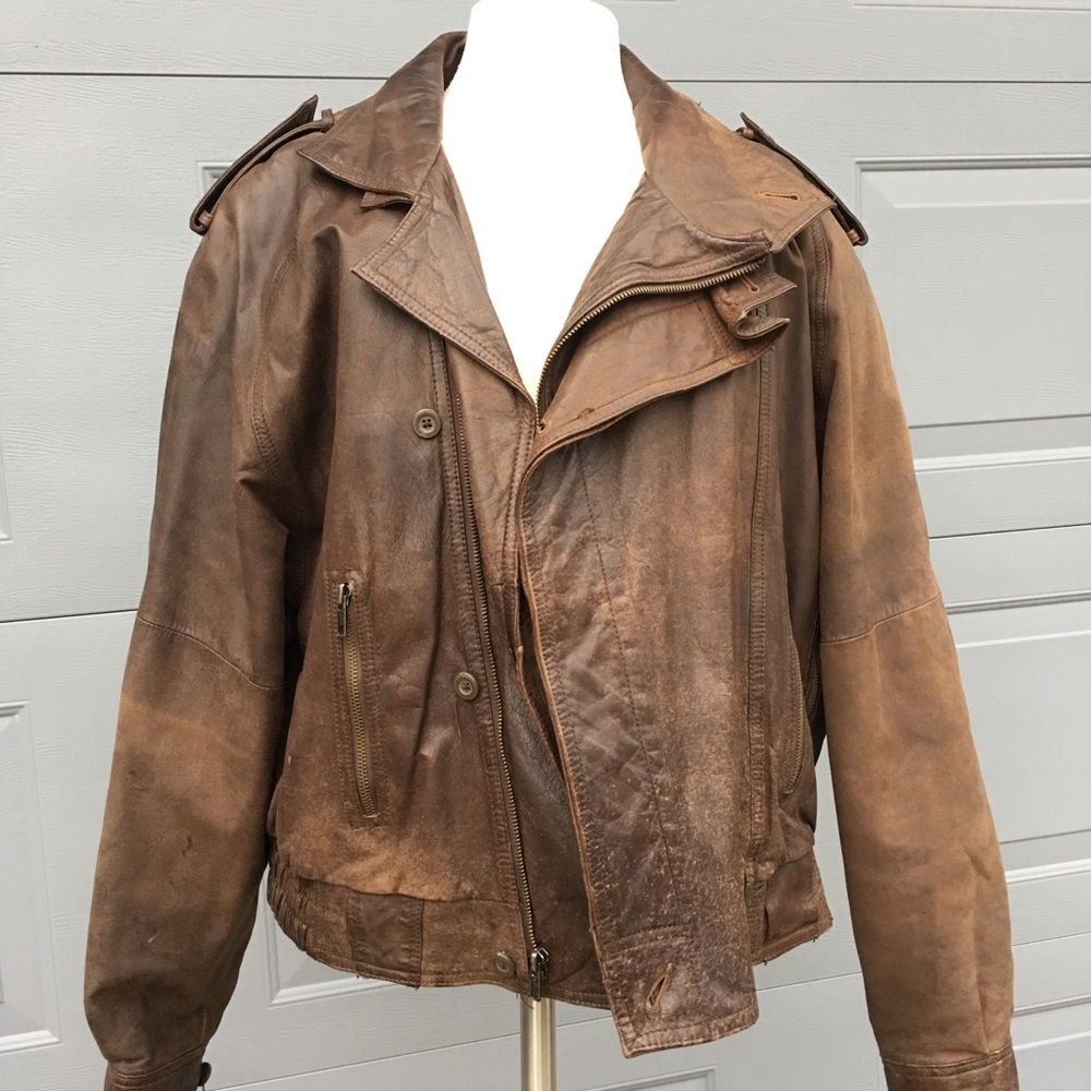 CHIA leather jacket, 4 pocket, front zipper L/S
